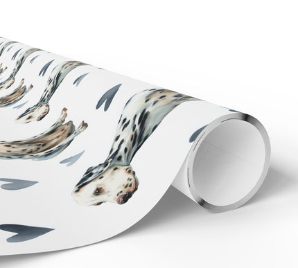 Spotwhisper Love – Dalmatian hearts wrapping paper