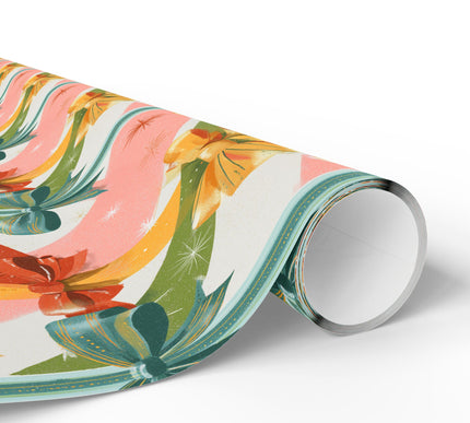 Bowlique – Retro Holiday Gift Bows Wrapping Paper