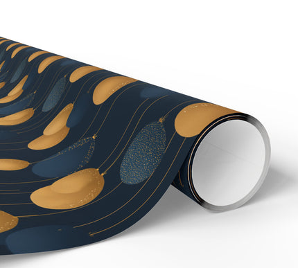 Midnight Gold Soirée – elegant gold balloon gift wrap