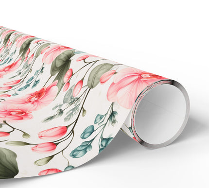Tropical Grace - Vibrant Watercolor Orchid Wrapping Paper