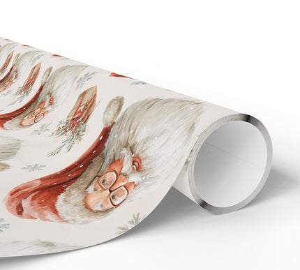 St. Nick’s Vintage – Classic Santa with Eyeglasses  Christmas Wrapping Paper