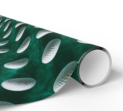Turfroll – Golf Ball Pattern on Green Watercolor Wrapping Paper