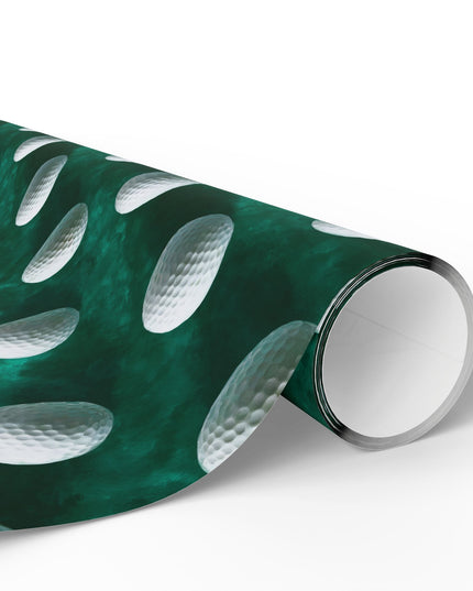 Turfroll – Golf Ball Pattern on Green Watercolor Wrapping Paper