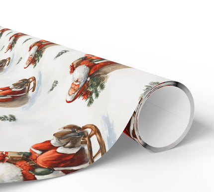 Sleigh Joy Ride - Santa Sledding Wrapping Paper