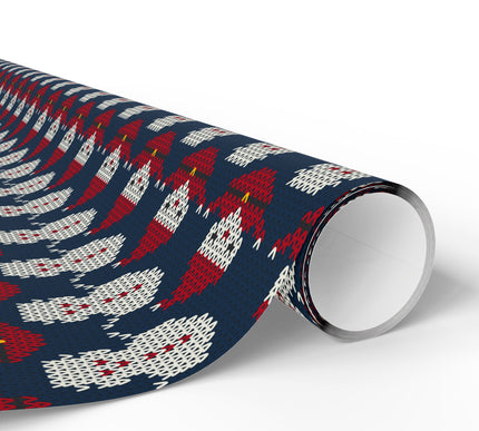 Frostvale – Santa and Snowmen Knit Christmas Wrapping Paper