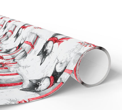 Jollypaws – Festive Cats with Presents Christmas Wrapping Paper