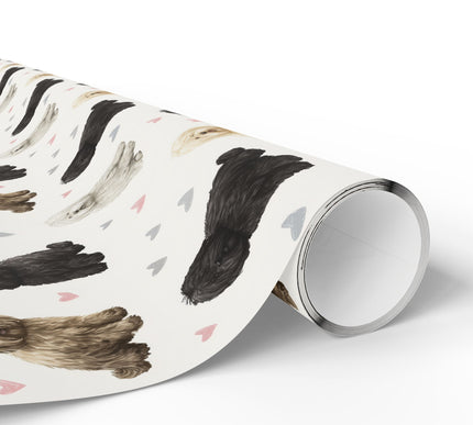 Corded Love Spirit – Puli Love Hearts wrapping paper