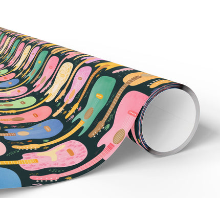 Melodic Strings - Colorful Guitar Pattern Wrapping Paper