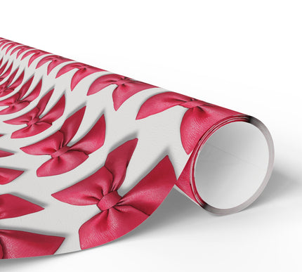 Rosy Ribbon Delight - Pink Bow Pattern Wrapping Paper