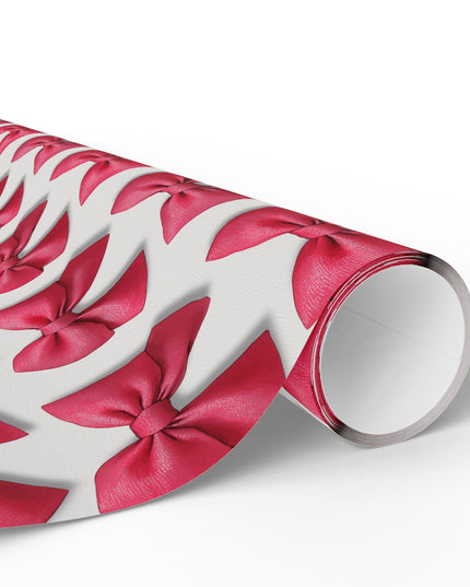 Rosy Ribbon Delight - Pink Bow Pattern Wrapping Paper